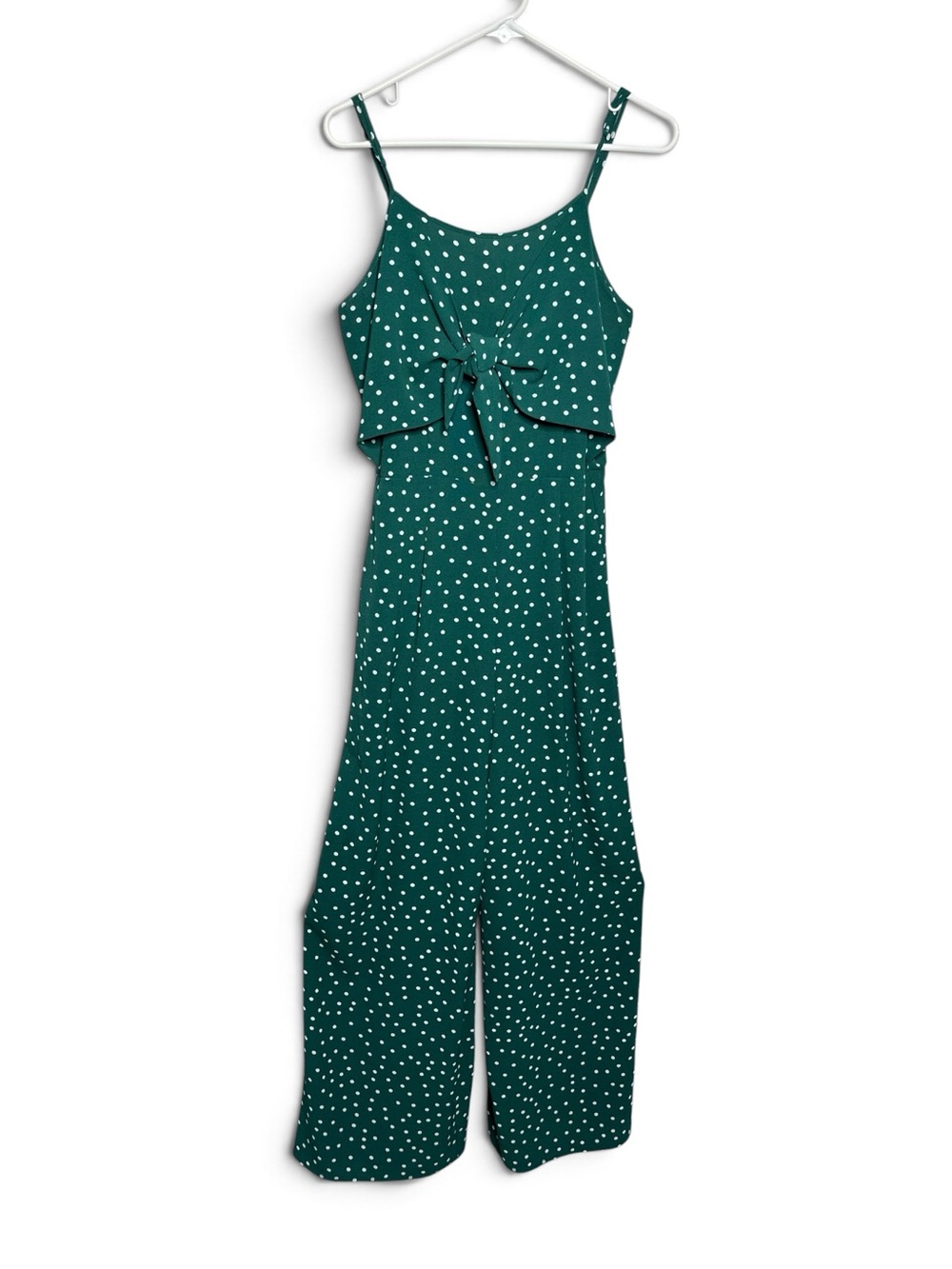 Sandy & Sid Green Polka Dot Sleeveless Jumpsuit L